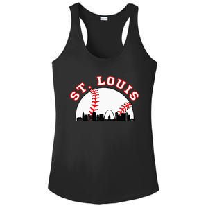 St. Louis Baseball St. Louis Mo Cityscape Stl Skyline Ladies PosiCharge Competitor Racerback Tank