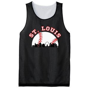 St. Louis Baseball St. Louis Mo Cityscape Stl Skyline Mesh Reversible Basketball Jersey Tank