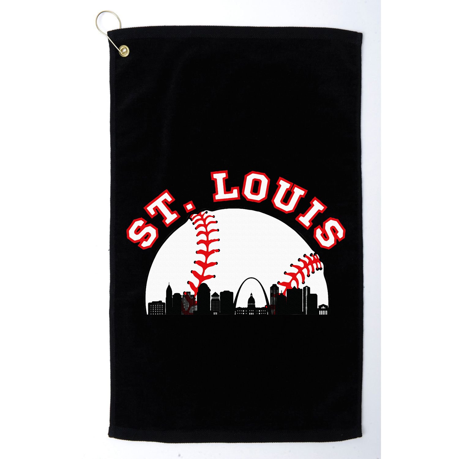 St. Louis Baseball St. Louis Mo Cityscape Stl Skyline Golf Towel