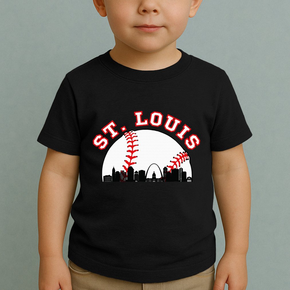 St. Louis Baseball St. Louis Mo Cityscape Stl Skyline Toddler T-Shirt