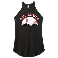 St. Louis Baseball St. Louis Mo Cityscape Stl Skyline Women's Perfect Tri Rocker Tank