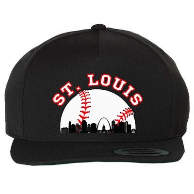 St. Louis Baseball St. Louis Mo Cityscape Stl Skyline Wool Snapback Cap