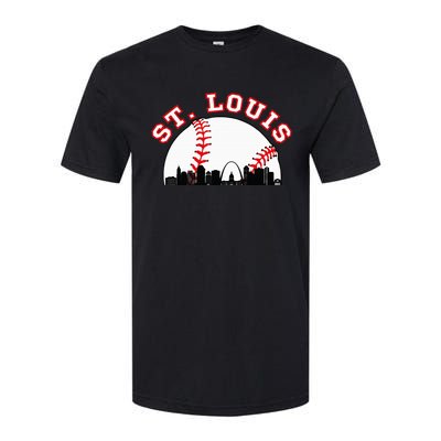 St. Louis Baseball St. Louis Mo Cityscape Stl Skyline Softstyle® CVC T-Shirt