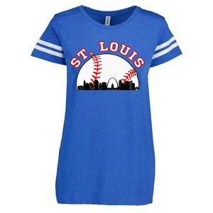 St. Louis Baseball St. Louis Mo Cityscape Stl Skyline Enza Ladies Jersey Football T-Shirt