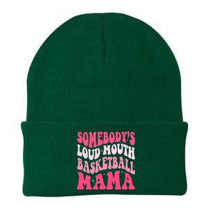 Somebodys Loudmouth Basketball Mama Mothers Day Groovy Knit Cap Winter Beanie