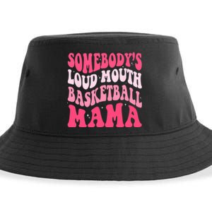 Somebodys Loudmouth Basketball Mama Mothers Day Groovy Sustainable Bucket Hat