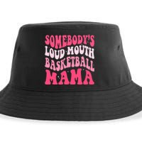 Somebodys Loudmouth Basketball Mama Mothers Day Groovy Sustainable Bucket Hat