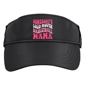 Somebodys Loudmouth Basketball Mama Mothers Day Groovy Adult Drive Performance Visor