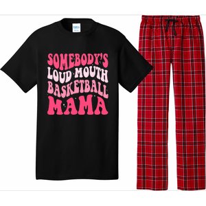 Somebodys Loudmouth Basketball Mama Mothers Day Groovy Pajama Set