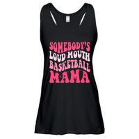 Somebodys Loudmouth Basketball Mama Mothers Day Groovy Ladies Essential Flowy Tank