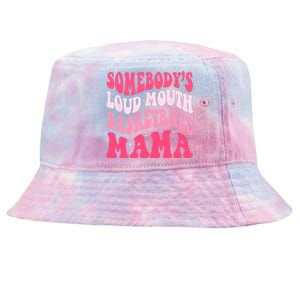 Somebodys Loudmouth Basketball Mama Mothers Day Groovy Tie-Dyed Bucket Hat