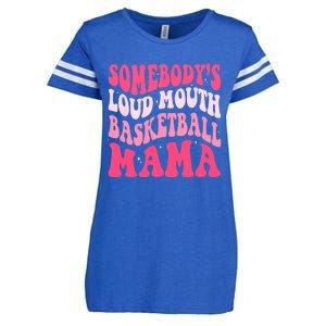 Somebodys Loudmouth Basketball Mama Mothers Day Groovy Enza Ladies Jersey Football T-Shirt