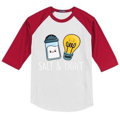 Salt & Light Be Ye Salt Bible Verses Matthew 51316 Christ Kids Colorblock Raglan Jersey