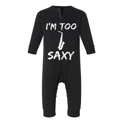 Saxophone Lover Birthday Christmas Gift Idea Infant Fleece One Piece