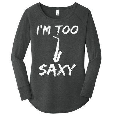 Saxophone Lover Birthday Christmas Gift Idea Women's Perfect Tri Tunic Long Sleeve Shirt