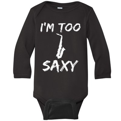 Saxophone Lover Birthday Christmas Gift Idea Baby Long Sleeve Bodysuit