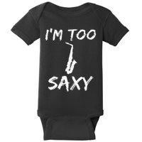 Saxophone Lover Birthday Christmas Gift Idea Baby Bodysuit