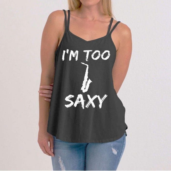 Saxophone Lover Birthday Christmas Gift Idea Women's Strappy Tank