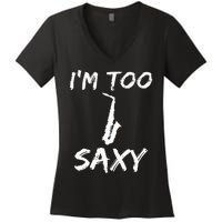 Saxophone Lover Birthday Christmas Gift Idea Women's V-Neck T-Shirt