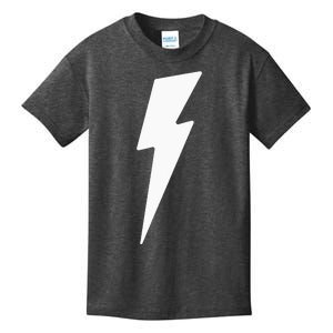 Simple Lightning Bolt In White Thunder Bolt Graphic Kids T-Shirt