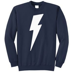 Simple Lightning Bolt In White Thunder Bolt Graphic Sweatshirt