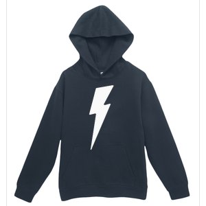 Simple Lightning Bolt In White Thunder Bolt Graphic Urban Pullover Hoodie