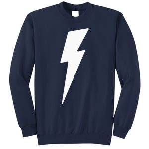 Simple Lightning Bolt In White Thunder Bolt Graphic Tall Sweatshirt