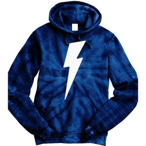 Simple Lightning Bolt In White Thunder Bolt Graphic Tie Dye Hoodie