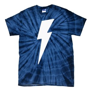 Simple Lightning Bolt In White Thunder Bolt Graphic Tie-Dye T-Shirt