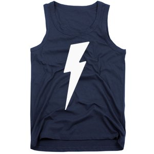 Simple Lightning Bolt In White Thunder Bolt Graphic Tank Top