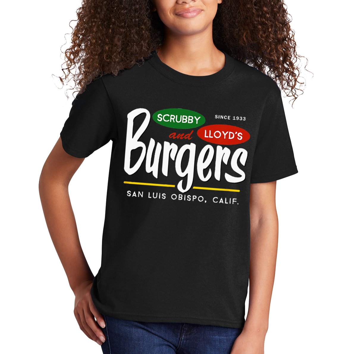 Scrubby & Lloyds Burgers San Luis Obispo California Kids T-Shirt