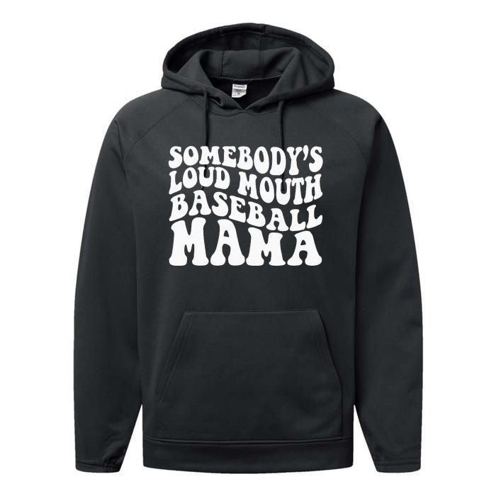 Somebody's Loudmouth Basketball Mama, basketball Mothers Day Performance Fleece Hoodie