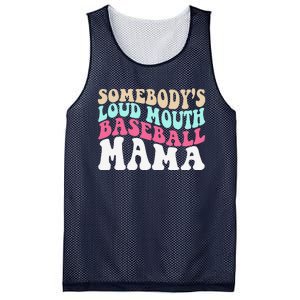 SomebodyS Loudmouth Baseball Mama Mothers Day Baseball Mom Mesh Reversible Basketball Jersey Tank