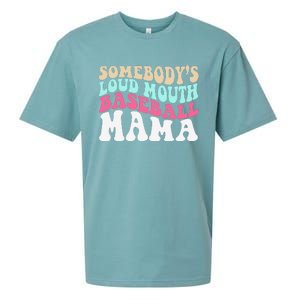 SomebodyS Loudmouth Baseball Mama Mothers Day Baseball Mom Sueded Cloud Jersey T-Shirt