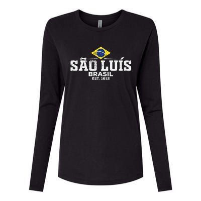 Sao Luis Brazil Brasil Premium Womens Cotton Relaxed Long Sleeve T-Shirt