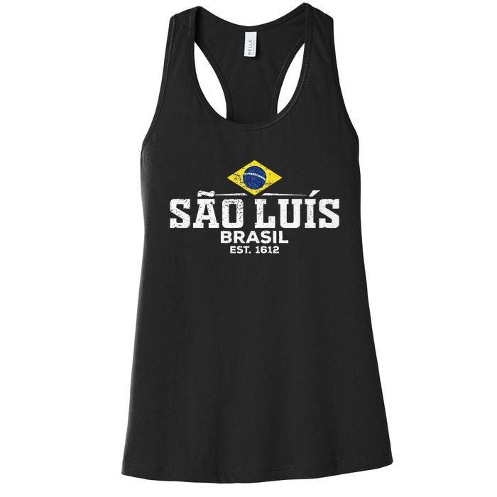 Sao Luis Brazil Brasil Premium Women's Racerback Tank