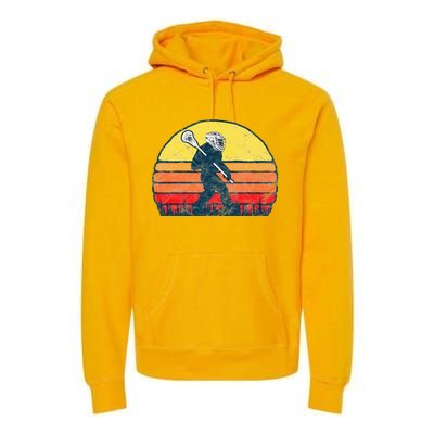 Sasquatch Lax Bigfoot Lacrosse Premium Hoodie