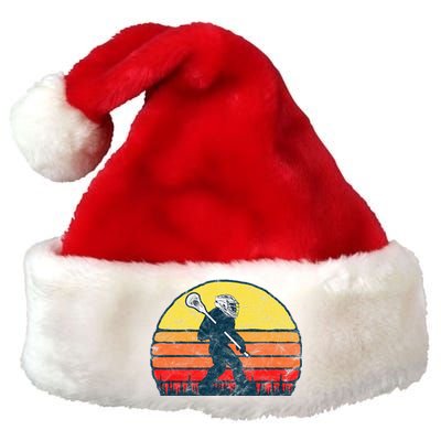 Sasquatch Lax Bigfoot Lacrosse Premium Christmas Santa Hat