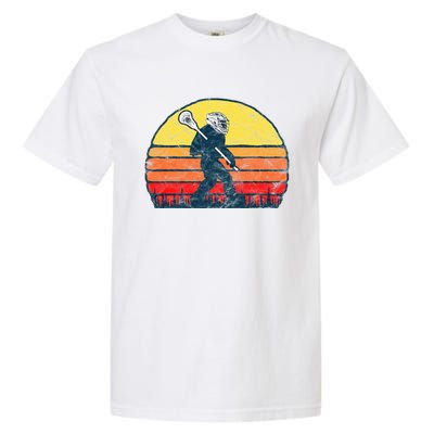 Sasquatch Lax Bigfoot Lacrosse Garment-Dyed Heavyweight T-Shirt