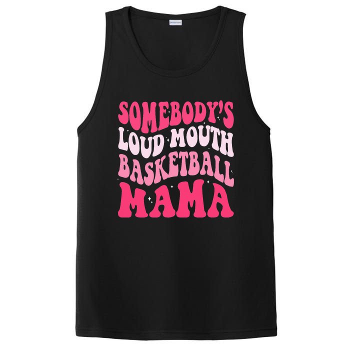 Somebody's Loudmouth Basketball Mama Mothers Day Groovy PosiCharge Competitor Tank