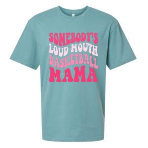 Somebody's Loudmouth Basketball Mama Mothers Day Groovy Sueded Cloud Jersey T-Shirt