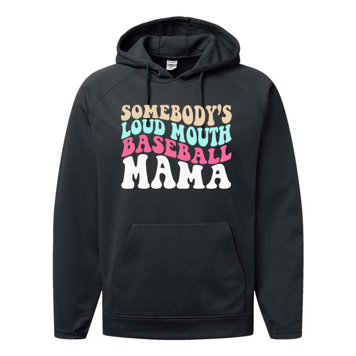 Somebody's Loudmouth Basketball Mama funny Mothers Day Performance Fleece Hoodie