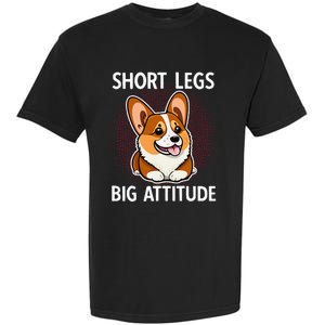 Short Legs Big Attitude Corgi Garment-Dyed Heavyweight T-Shirt