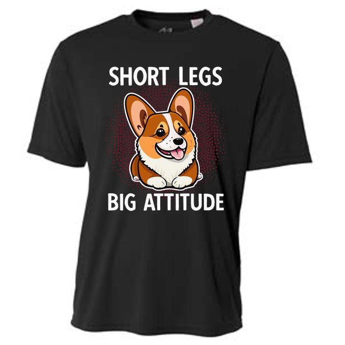 Short Legs Big Attitude Corgi Cooling Performance Crew T-Shirt