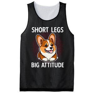 Short Legs Big Attitude Corgi Mesh Reversible Basketball Jersey Tank