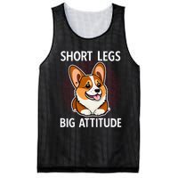 Short Legs Big Attitude Corgi Mesh Reversible Basketball Jersey Tank