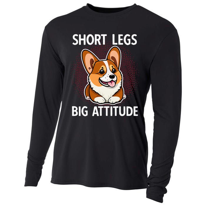 Short Legs Big Attitude Corgi Cooling Performance Long Sleeve Crew