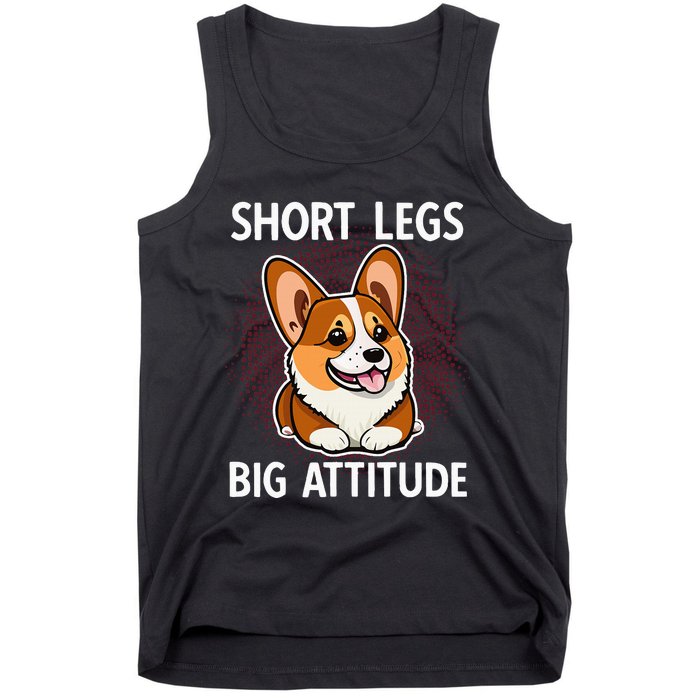 Short Legs Big Attitude Corgi Tank Top