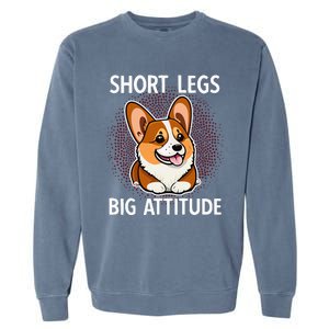 Short Legs Big Attitude Corgi Garment-Dyed Sweatshirt