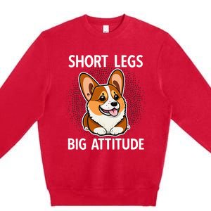 Short Legs Big Attitude Corgi Premium Crewneck Sweatshirt